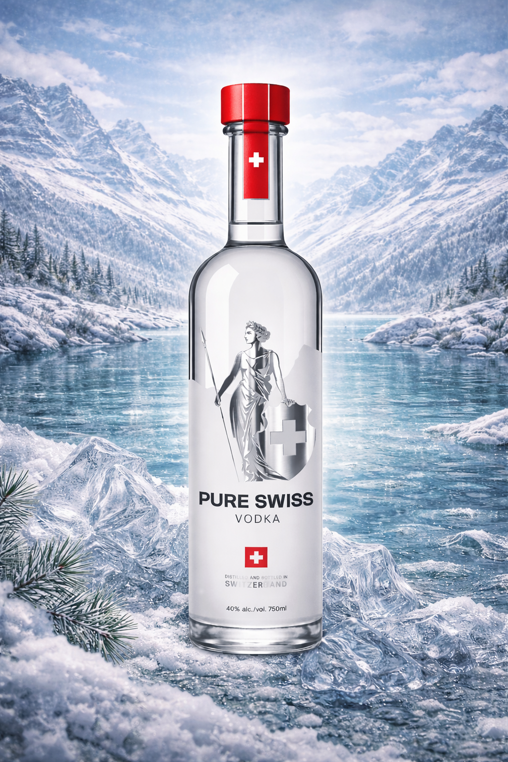 Pure Swiss Vodka bottle